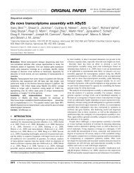 De novo transcriptome assembly with ABySS - Bioinformatics