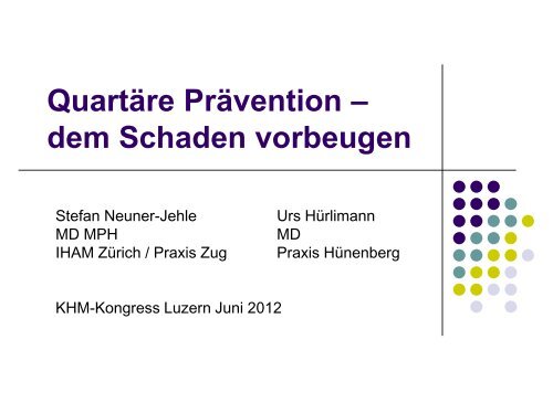 Quartäre Prävention - congress-info.ch | Home