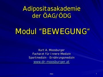 “Bewegung als Medikament“ Körperliche Aktivität als Prävention ...