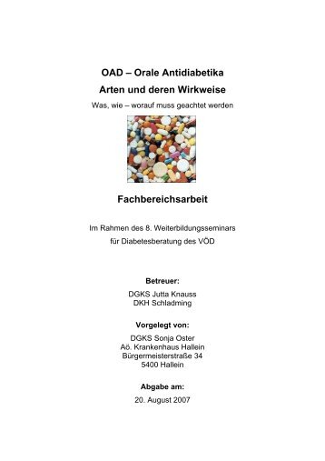 OAD – Orale Antidiabetika