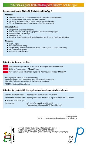 Ersttherapie Diabetes Typ 2 - Schweizerischen Gesellschaft für ...