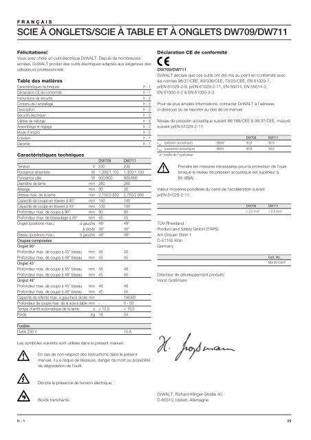 DW709 DW711 - Service - DeWalt