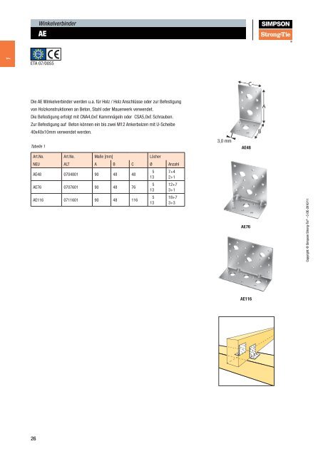 Holzverbinder Katalog - SchraubenExpress.de