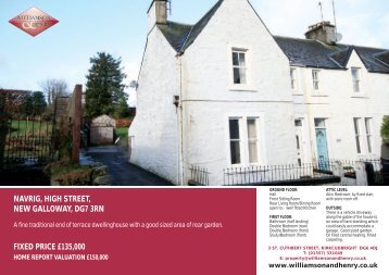 navrig, high street, new galloway, dg7 3rn fixed price £135000