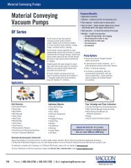 Material Conveying Vacuum Pumps - Vaccon Vacuum Products