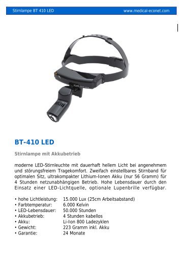 BT-410 LED - medical ECONET