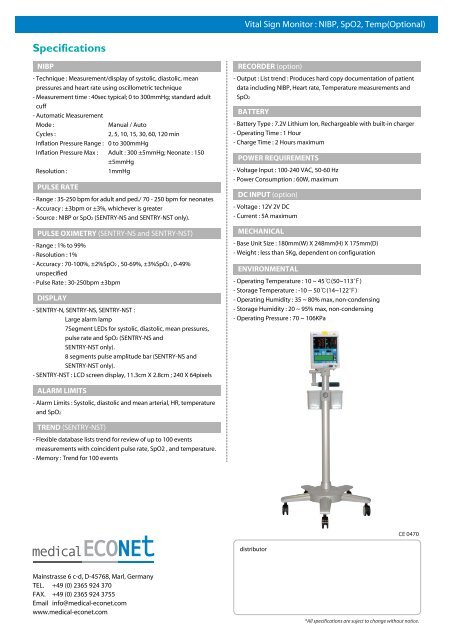 SENTRY-NST - medical ECONET