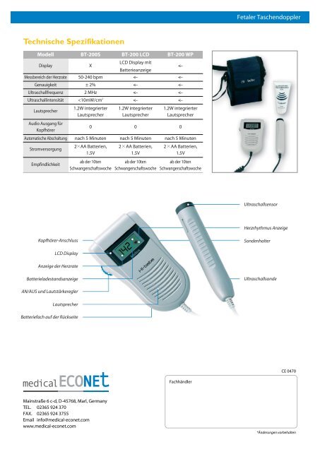 BT-200 - medical ECONET