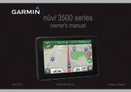 Garmin: Nuvi 3500 Series Owner's Manual