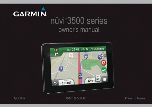 Garmin: Nuvi 3500 Series Owner's Manual