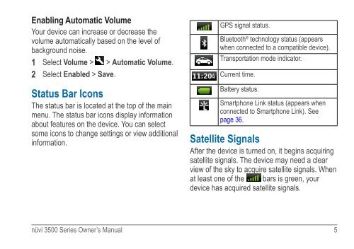 Garmin: Nuvi 3500 Series Owner's Manual