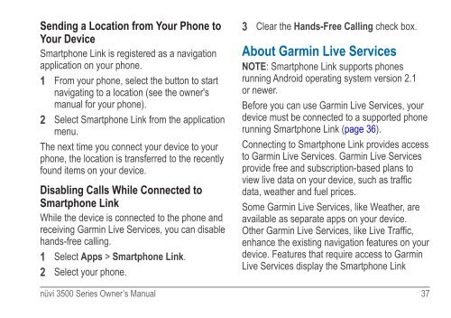 Garmin: Nuvi 3500 Series Owner's Manual