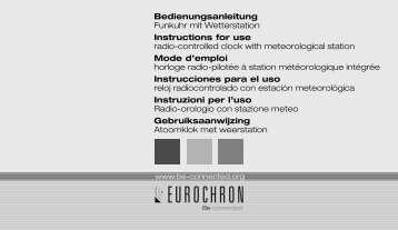 Bedienungsanleitung Funkuhr mit Wetterstation ... - Electronic.hu