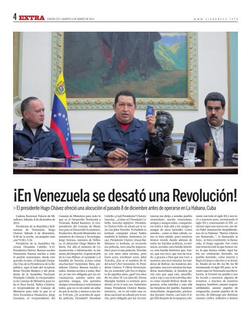 ¡Hasta la victoria siempre Comandante Chávez!