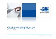 Objektprofil billigflieger.de - Bauer Media Group