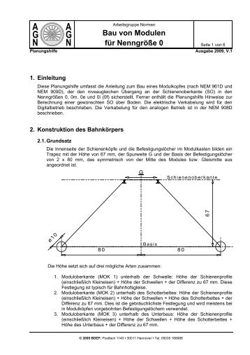 Planungshilfe für den Bau von Modulen in der Spur 0