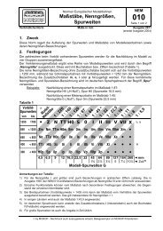 Maßstäbe, Nenngrößen, Spurweiten