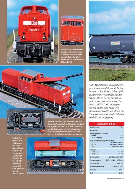 Messwerte BR 204