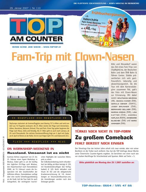 Fam-Trip mit Clown-Nasen - top am counter