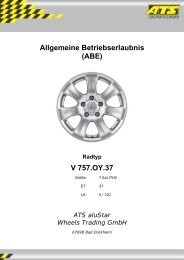 Allgemeine Betriebserlaubnis (ABE) V 757.OY.37