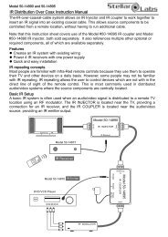 IR Distribution Over Coax Instruction Manual - MCM Electronics