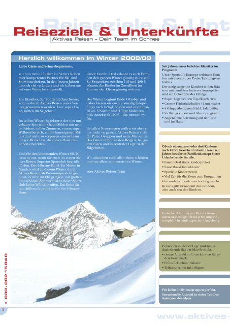 Ski- und Snowboardreisen - Aktives Reisen