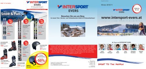 Ihr Team von INTERSPORT EVERS Intersport Arena in Flachau Skiverleih, Sportgeschäft | Sportshop Intersport Arena Flachau