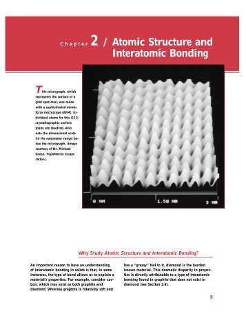 Chapter 2 / Atomic Structure and Interatomic Bonding