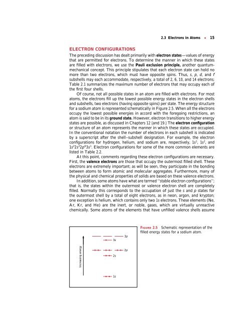 Chapter 2 / Atomic Structure and Interatomic Bonding