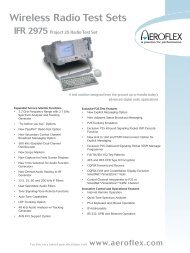 IFR 2975 Project 25 Radio Test Set Data Sheet - Aeroflex