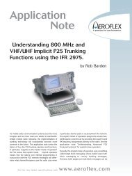 Understanding 800MHz and VHF UHF Implicit P25 Control - Aeroflex