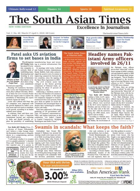 Volume 2, Issue 48 March 27 - The South Asian Times