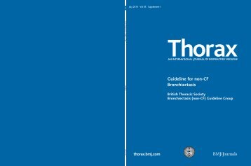 Guideline for non-CF Bronchiectasis - Brit Thoracic