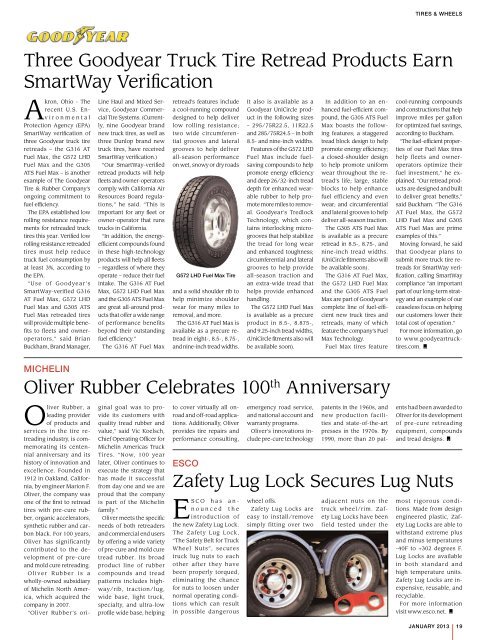 Ontario Trucking News, Issue 114, January 2013