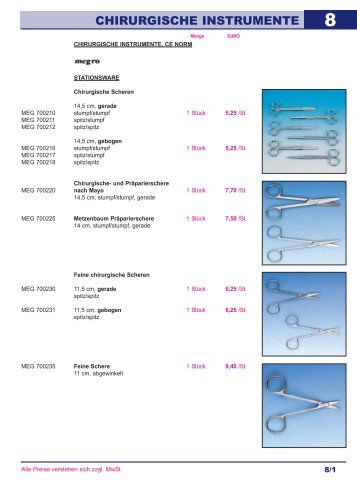 Chirurgische Instrumente (PDF, 1,11 MB - MEDI-SPEZIAL® Arzt