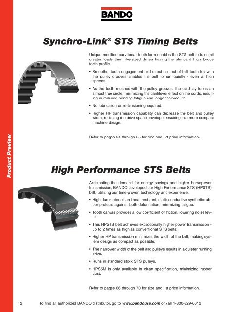 Industrial Power Transmission Products - Bando USA