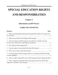 special education rights and responsibilities - Disability Rights ...