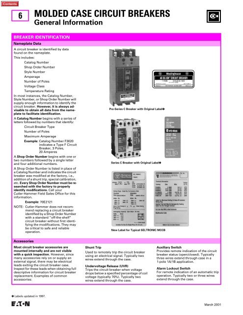 molded case circuit breakers - Eaton Canada