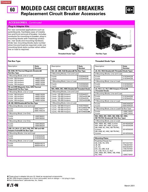 molded case circuit breakers - Eaton Canada