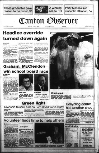 Canton Observer for June 16, 1988 - Canton Public Library