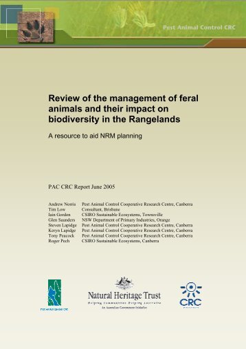 Review of the management of feral animals and their impact on ...