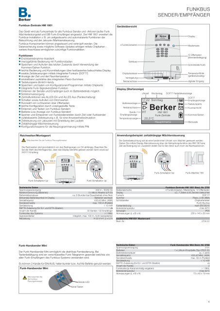 Technische Information - Berker