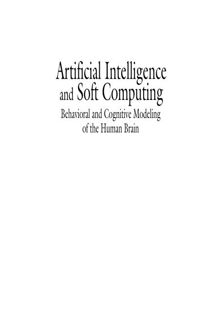 Artificial Intelligence and Soft Computing: Behavioral ... - Arteimi.info