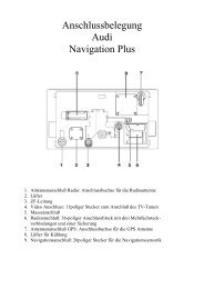 Navi+ - Pinbelegung - MOTOR-TALK.de