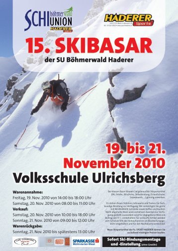 Skibasar SUB.indd - Schiunion Böhmerwald