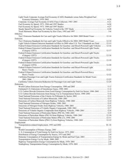 Transportation energy data book: edition 23 - Oak Ridge National ...