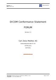 DICOM Conformance Statement FORUM - Carl Zeiss Meditec