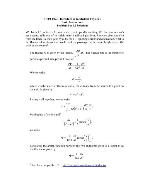 link to Problem Set 1.2 Solutions - uthgsbsmedphys.org