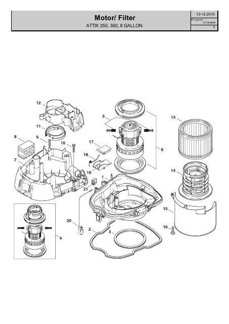 ATTIX 350, 360, 8 GALLON - Wap Nilfisk Alto Shop