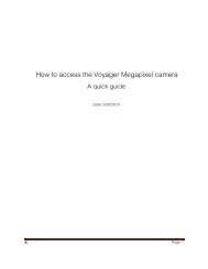 How to access the Voyager Megapixel camera - Asante